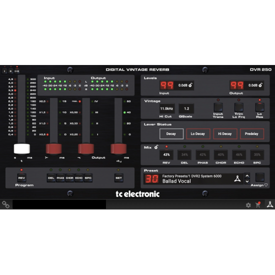 TC Electronic DVR 250 Digital Vintage Reverb