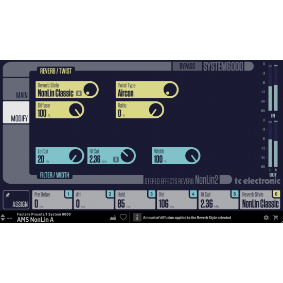 TC Electronic NONLIN2 Twisted Effects Reverb