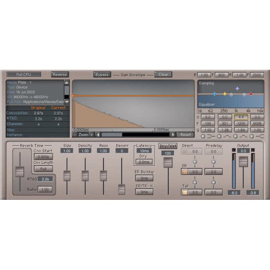 Waves IR1 Convolution Reverb
