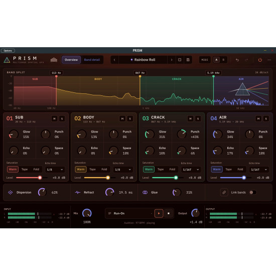 PRISM - Multiband Spatial FX Drum Plug-In