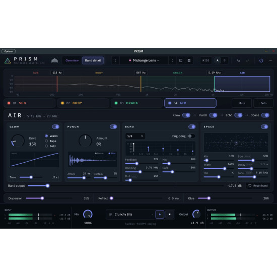 PRISM - Multiband Spatial FX Drum Plug-In
